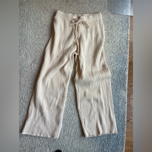 Women's Cream Ribbed Knit Set - Picture 6 of 8